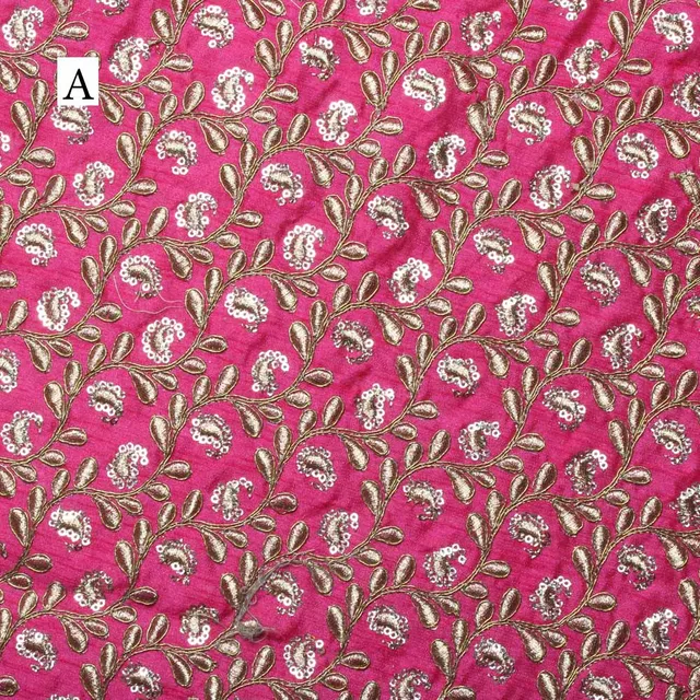Floral rich thread work style party celebrations trendy special fabric