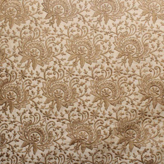 Imperious palatial floral design Mughal style look grand bridal fabric