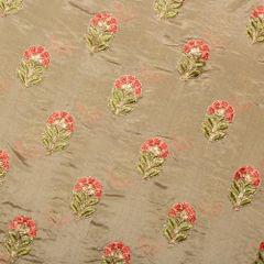 Florals in majestic feel placid face thread work festal fabric