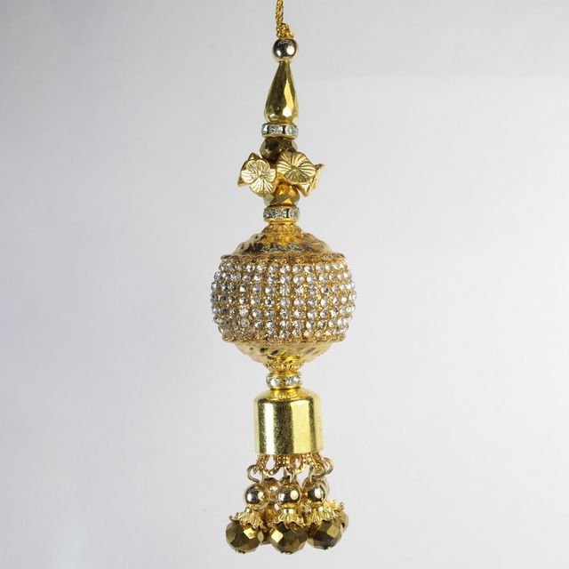 Merry bauble rhinestones studded kingly feel majestic party tassels