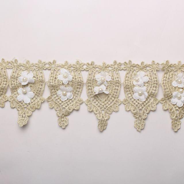 Laces in beauty two flower pearls and style cut-work royal border-lace