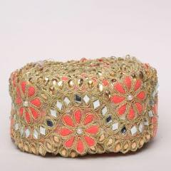 Waves of mirrors floral border