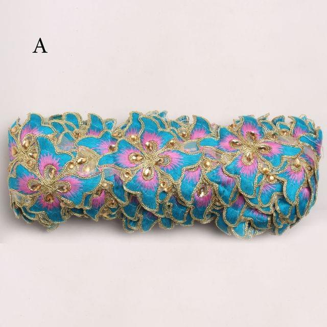 Floral fairies colours of the mermaid vibrant glorious threadwork lace