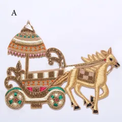 Horse-Cart warrior Zardosi rich patch