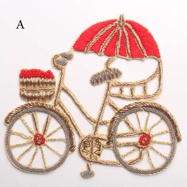 Bicycle-fun look umbrella designer patch/Patch-for-designers/trendy-patches
