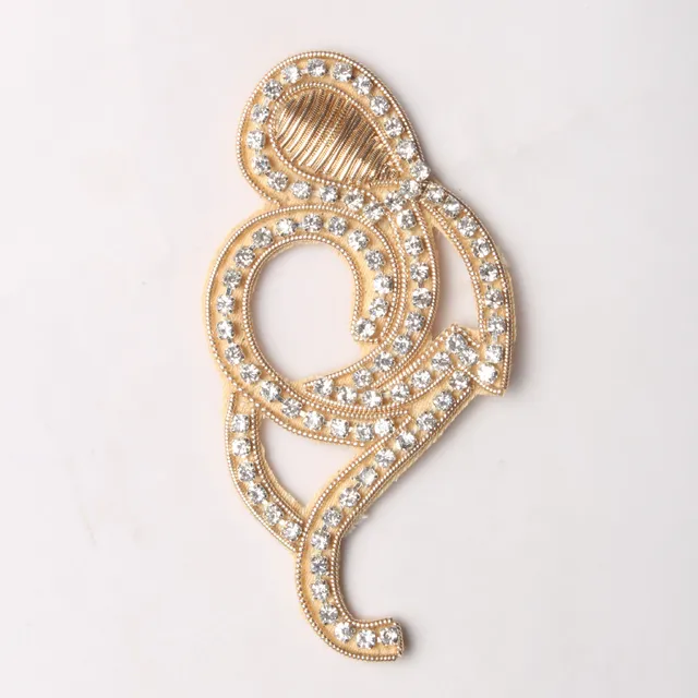 Twist-coiled chicness posh patch/Cut-out-patch/Diamante-Trendy-patch