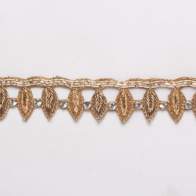 Two-style leafy rich royally embellished lace/Zardosi-lace/Bridal-lace