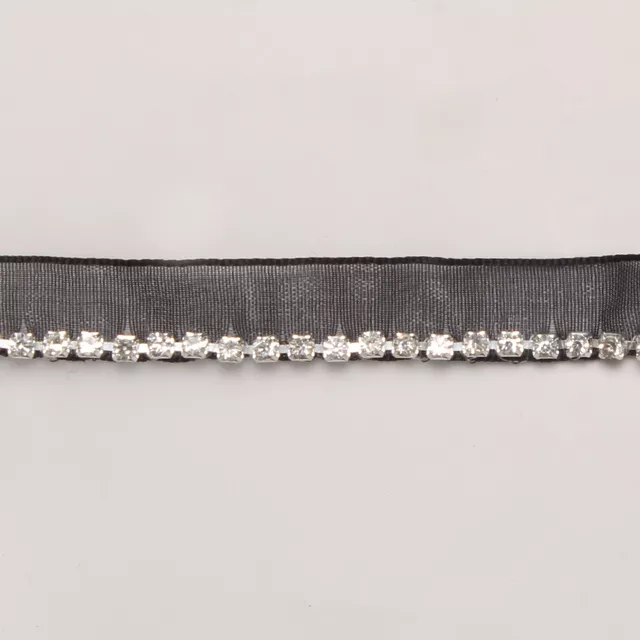 Diamante-chains fabric base elegant lace/Rhinestone-lace/Dressy-lace