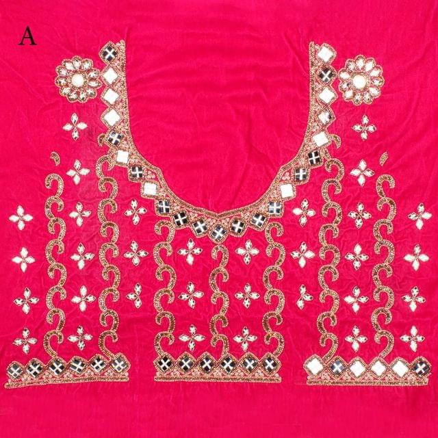 Festive bridal fancy blouse-set/Floral-blouse-set/Unstitched-blouse
