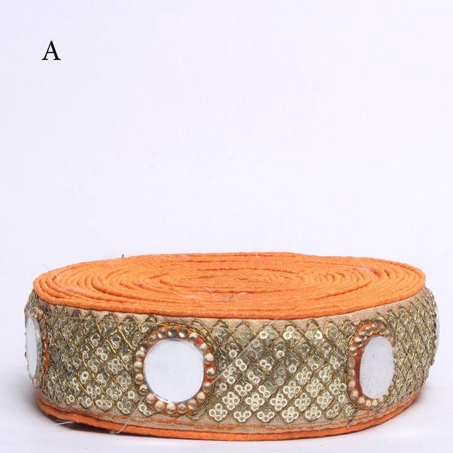 Celebrity-refined regal border/Mirror-sequins-border/Party-wear-border
