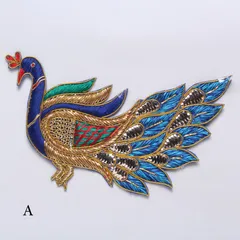 Luxurious royal-peacock patch