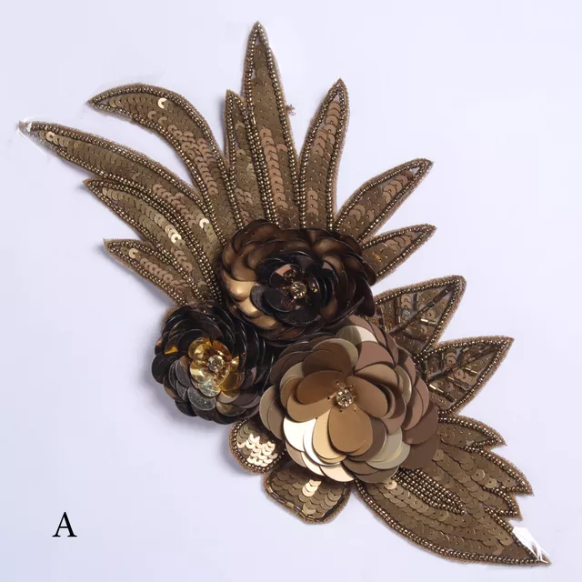 Magnificent luxurious floral patch/Grand-Sequins-patch/Applique-patch