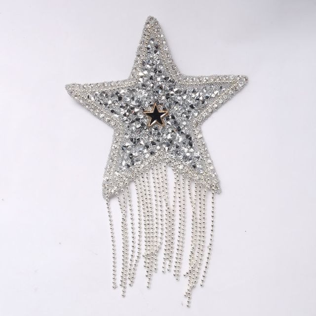 Tinsel beads star fun patch/Rocker-chic-patch/Crafty-patch/Fairy-patch