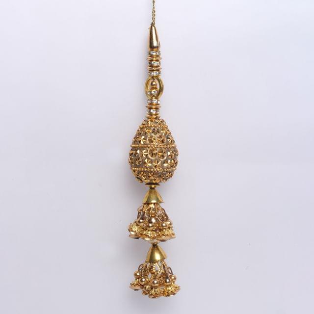 Oyster style sequins shape embossed shpere centered double layer faux gunghroo rhinestone-hanging