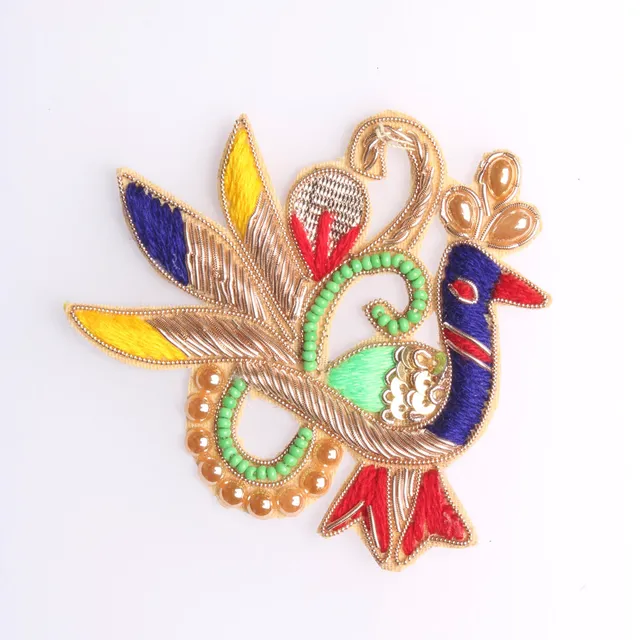 Rocking-Mor vibrant patch/Colourful-patch/Peacock-patch/Zardosi-patch
