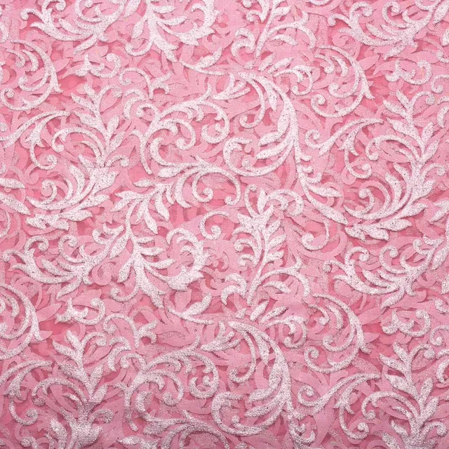 Tranquil-leafy abstract fabric/Sheer-fabric/Online-fabric/Party-fabric