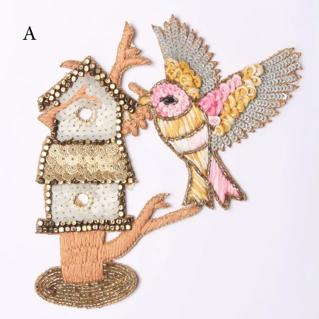 Bird-House cute grand patch/Rich-embellished-patch/Online-patch/DIY-Art
