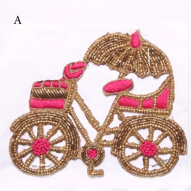 Festive Bicycle trendy patch/Beads-patch/Creative-patch/Artistic-patch