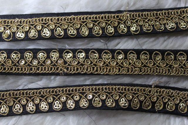 Golden dreams Zari thread lace/Sequins-lace/Border-Lace/Crafty-lace/DIY