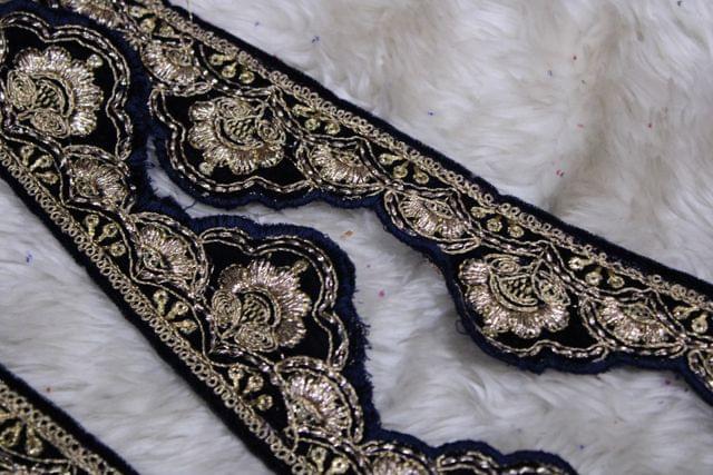 Scalloped fancy wavy style lace/Lace-border/Zari-Floral-lace/Party-lace