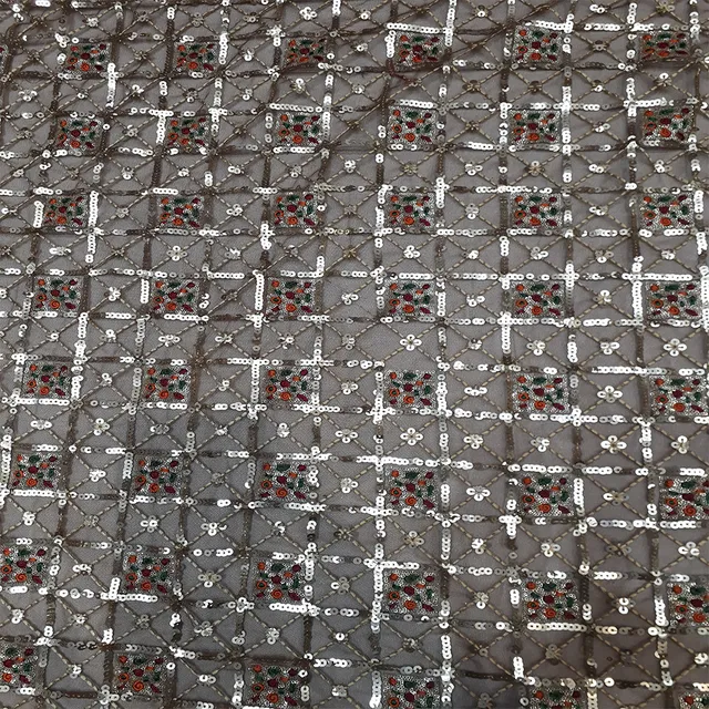 Fantastic bridal festal fabric/Net-fabric/Sequins-Embroidery/Chic-Fabric