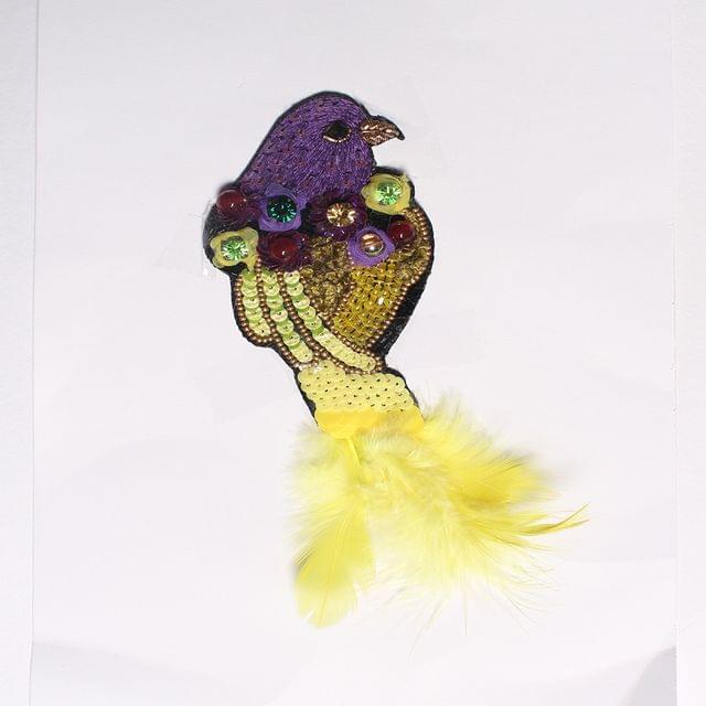 Beads and Sequins little sparrow patch/Bird-Patch/Crafty-DIY/Chic-patch