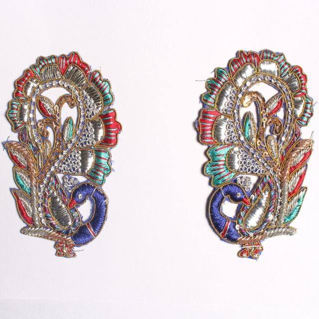 Dancing peacocks posh patch/Bird-patch/Twin-patch/Festive-patch/DIY-Art