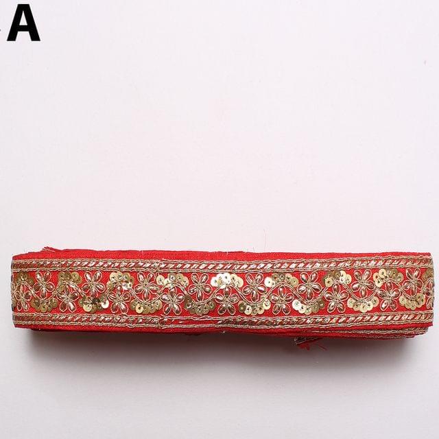 Glorious floral luxurious border/Sequins-Zari-border/Festive-border-DIY
