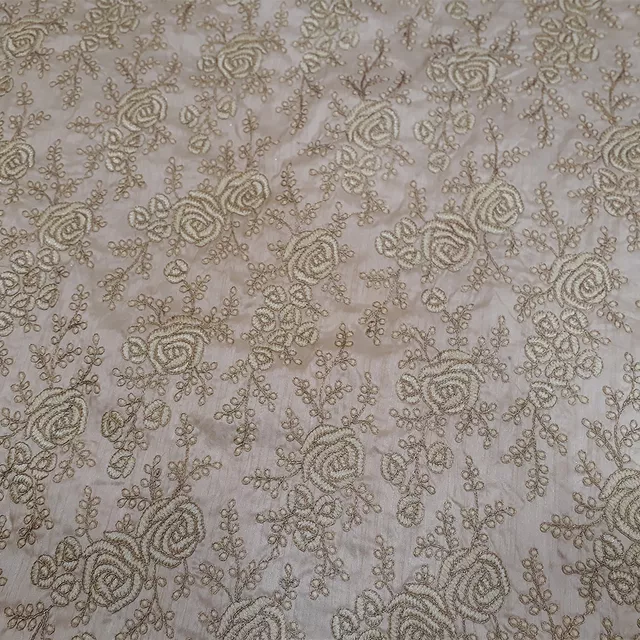 Thread ornamented fancy silk/Rich-look-silk/Classy-silk-fabric/DIY-Saree