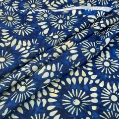 Blue Georgette Digital Printed Fabric