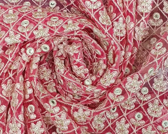 Rani Net Embroidered Fabric