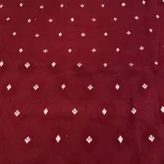Maroon Chanderi Jacquard fabric