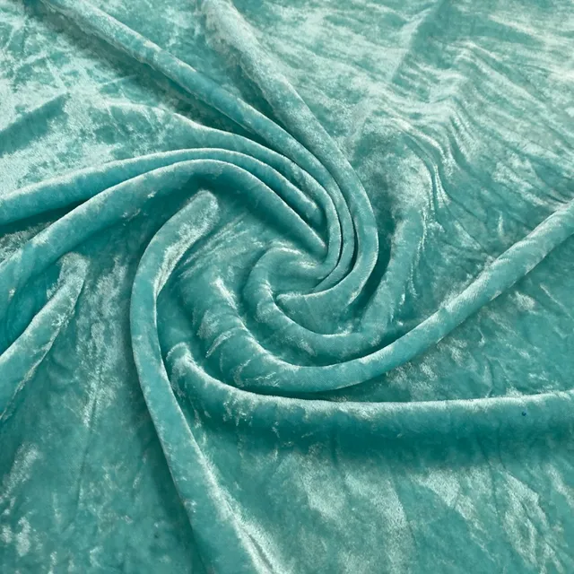 Firozi Color Silk Velvet fabric