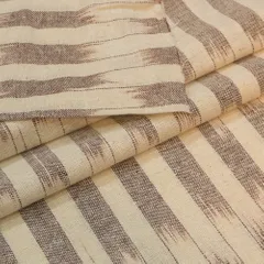 Maroon & Off White Colour Pure Cotton Ikat fabric