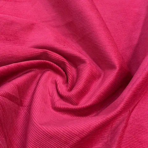 Magenta Colour Corduroy Lycra fabric