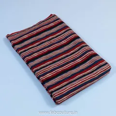 Rust Cotton Discharge Printed Fabric