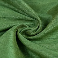 Mehendi Green Color Polyester Raw silk fabric