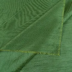 Mehendi Green Color Polyester Raw silk fabric