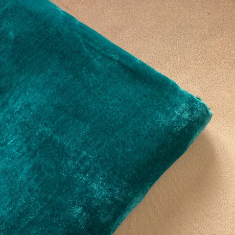 Peacock Green Silk Velvet fabric