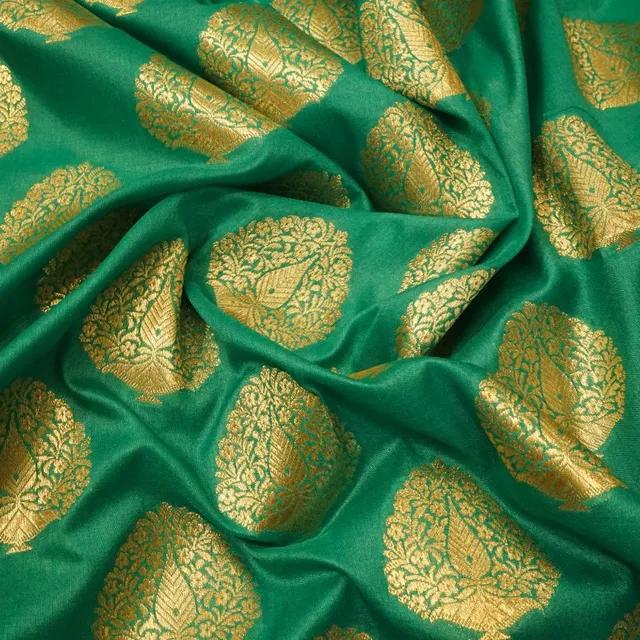 Green Kimkhab Brocade fabric