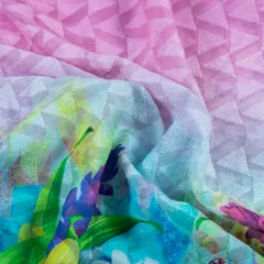 Multicolor Georgette Digital Printed Fabric