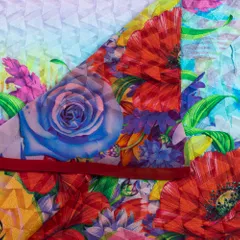 Multicolor Georgette Digital Printed Fabric