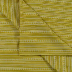 Yellow Cotton Lino Dobby Strips fabric