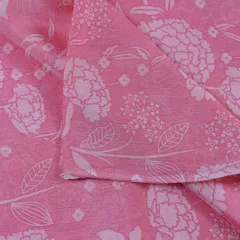 Pink Pure Chinon Chiffon Digital Print (1.80Mtr piece)