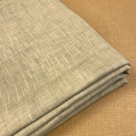 Light Grey Color Pure Linen 44 Lea fabric