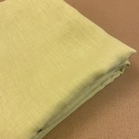 Lime Green Color Pure Linen 44 Lea fabric