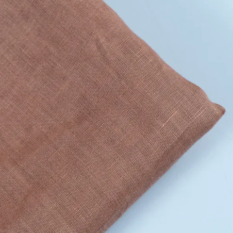 Light Brown Pure Linen 44 Lea fabric