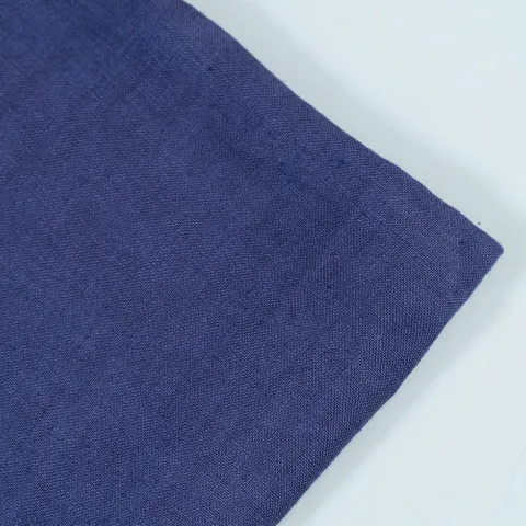 Denim Blue Pure Linen 44 Lea fabric