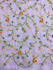 Elegant Jaal work of Multi Colour Thread on Upada Silk fabric