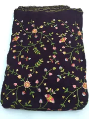 Elegant Jaal work of Multi Colour Thread on Upada Silk fabric